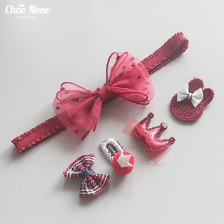 Set băng đô kẹp tóc bé gái 5 món (nhiều mẫu)