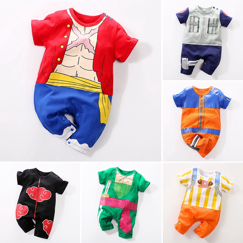 Áo Liền Quần Tay Ngắn Họa Tiết Dragon Ball Xinh Xắn Cho Bé