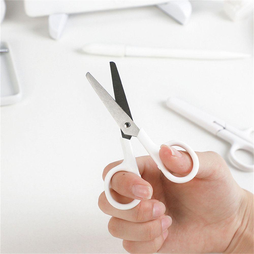 Kéo Cắt Giấy Mini An Toàn Màu Trắng Dành Cho Học Sinh