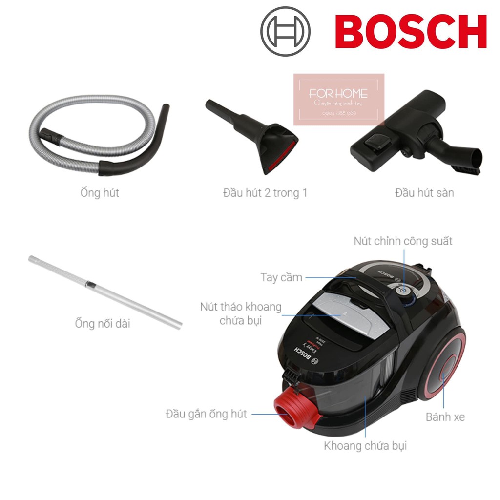 Máy hút bụi Bosch Zelmer BGS2UPWER1 2500W - Made in Poland (Ba Lan)