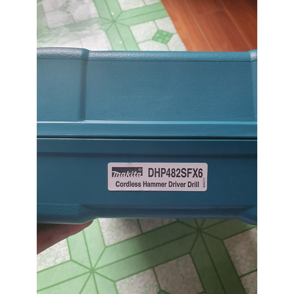 Bộ máy khoan pin 101 mũi khoan vít Makita DHP482SFX6 - Hàng chính hãng, bảo hành 6 tháng