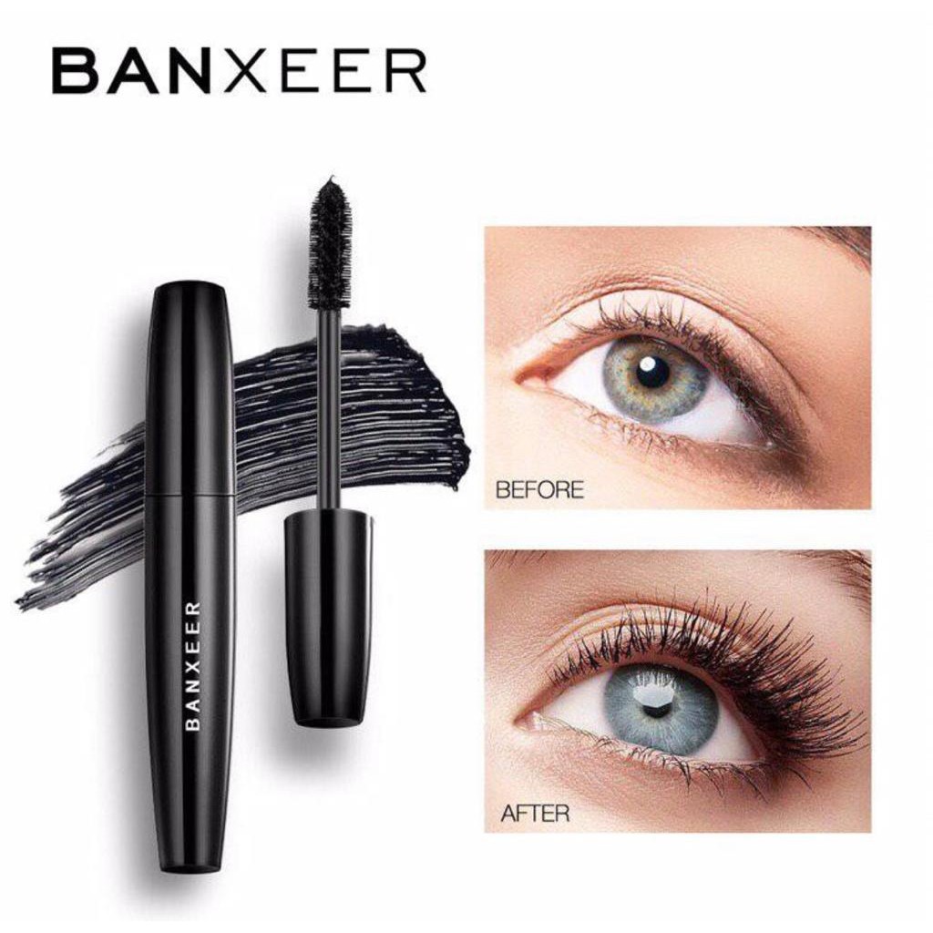 (Hàng Mới Về) Mascara Banxeer Flufy Sợi Tơ 4d Chống Thấm Nước Bx02