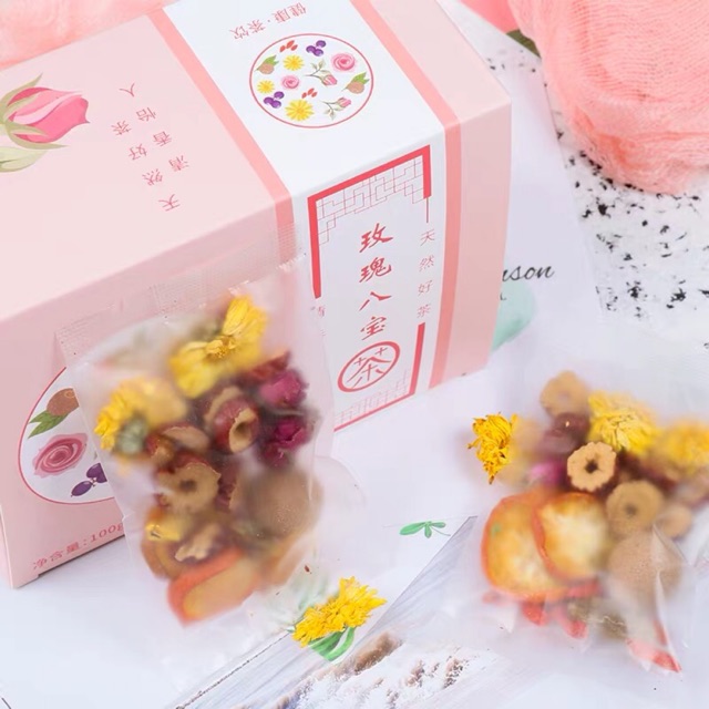 Trà hoa hồng bát bảo 10 gói 100gr