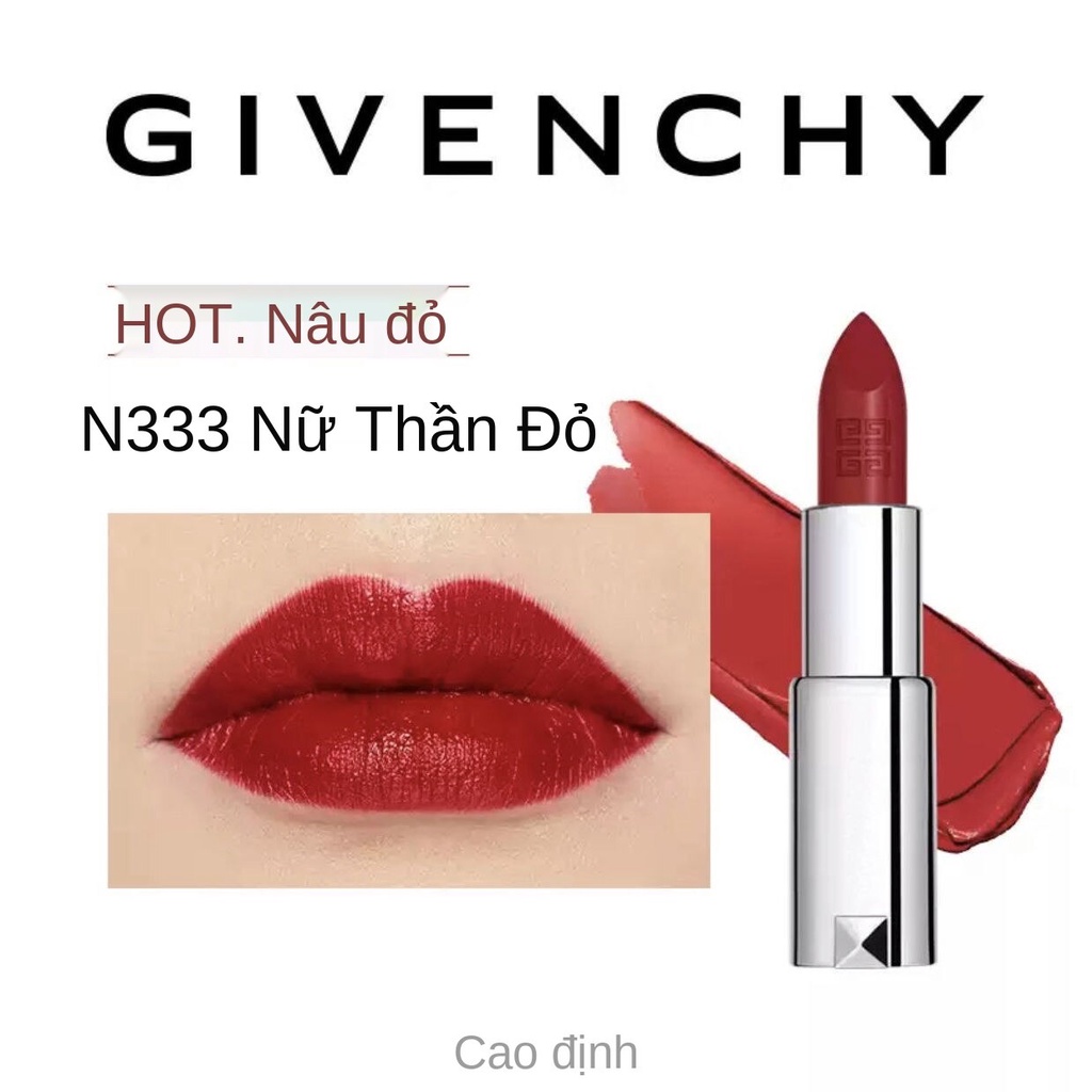 Son môi da cừu Givenchy Givenchy mini phiên bản 1.5g Son nhung đỏ giữ ẩm lâu trôi