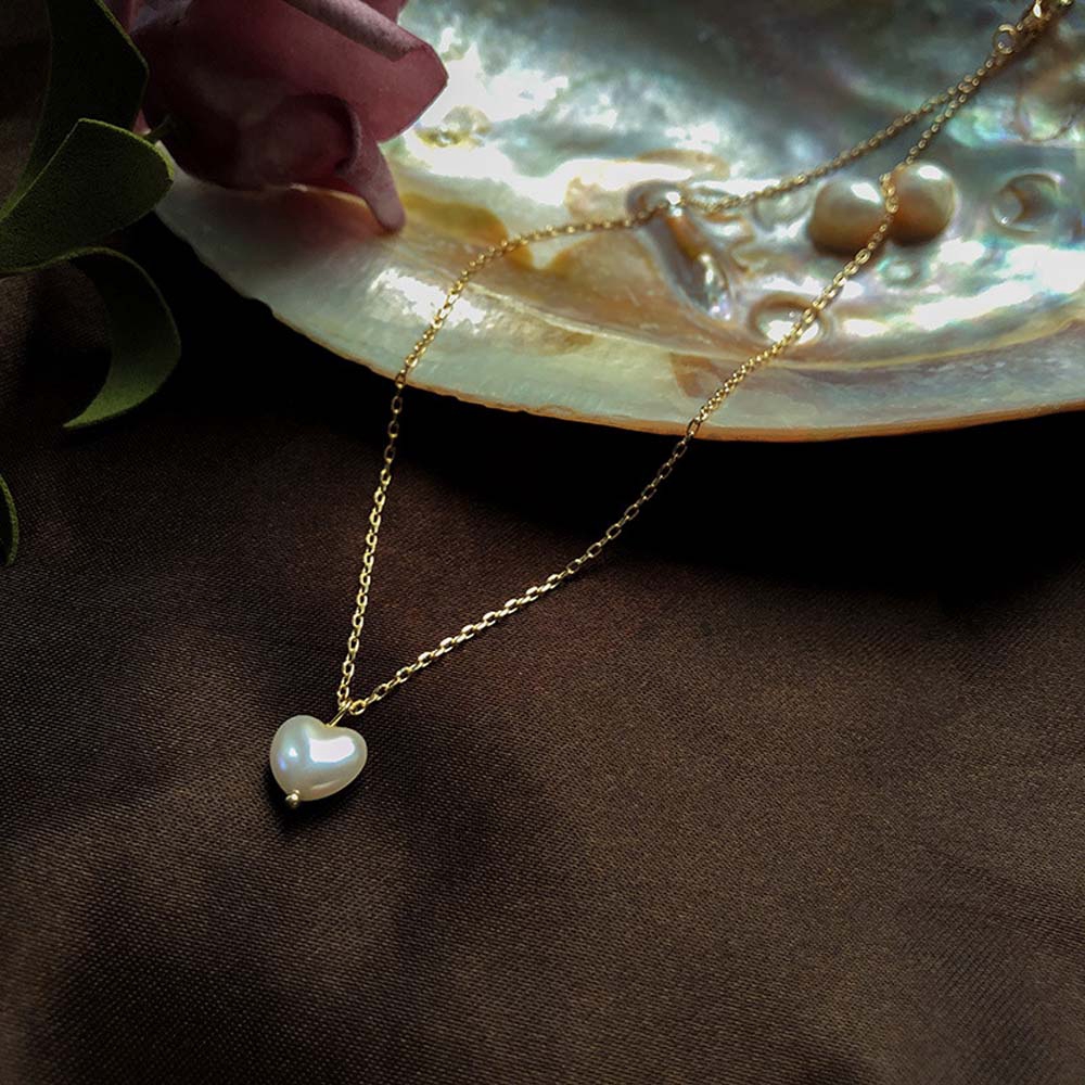 Dây Chuyền Mặt Trái Tim Đính Đá Lấp Lánh Cho Nữ