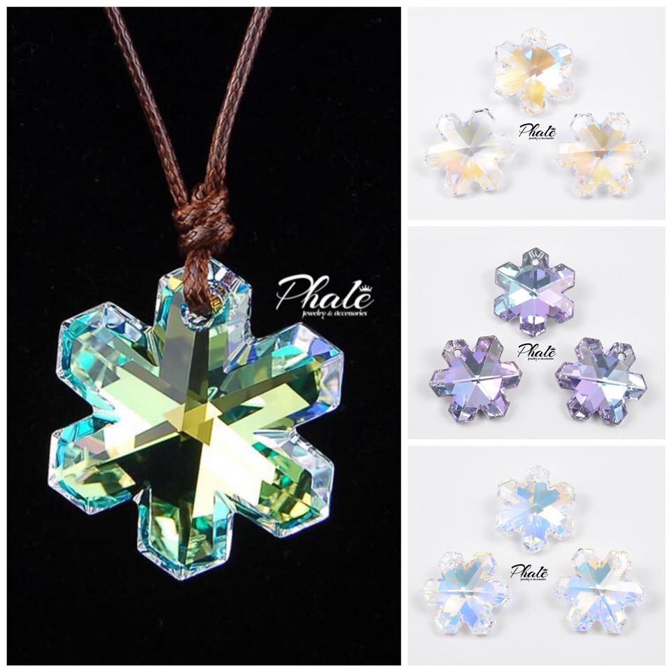 Mặt Dây Pha Lê Swarovski Hình Bông Tuyết S30mm