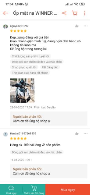 Ốp mặt nạ trước Winner X chính hãng