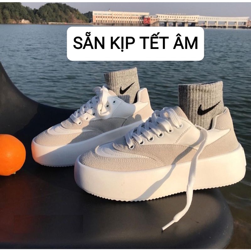 Giày ROSÉ blackpink giày vải đế bằng đế bánh mì B209