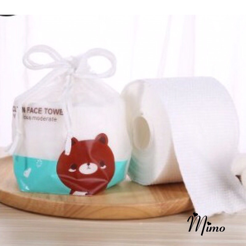 Khăn khô đa năng dùng 1 lần vải chất cotton mềm mại, khăn cuộn lau mặt Spa chuyên dụng lau khô, lau ướt