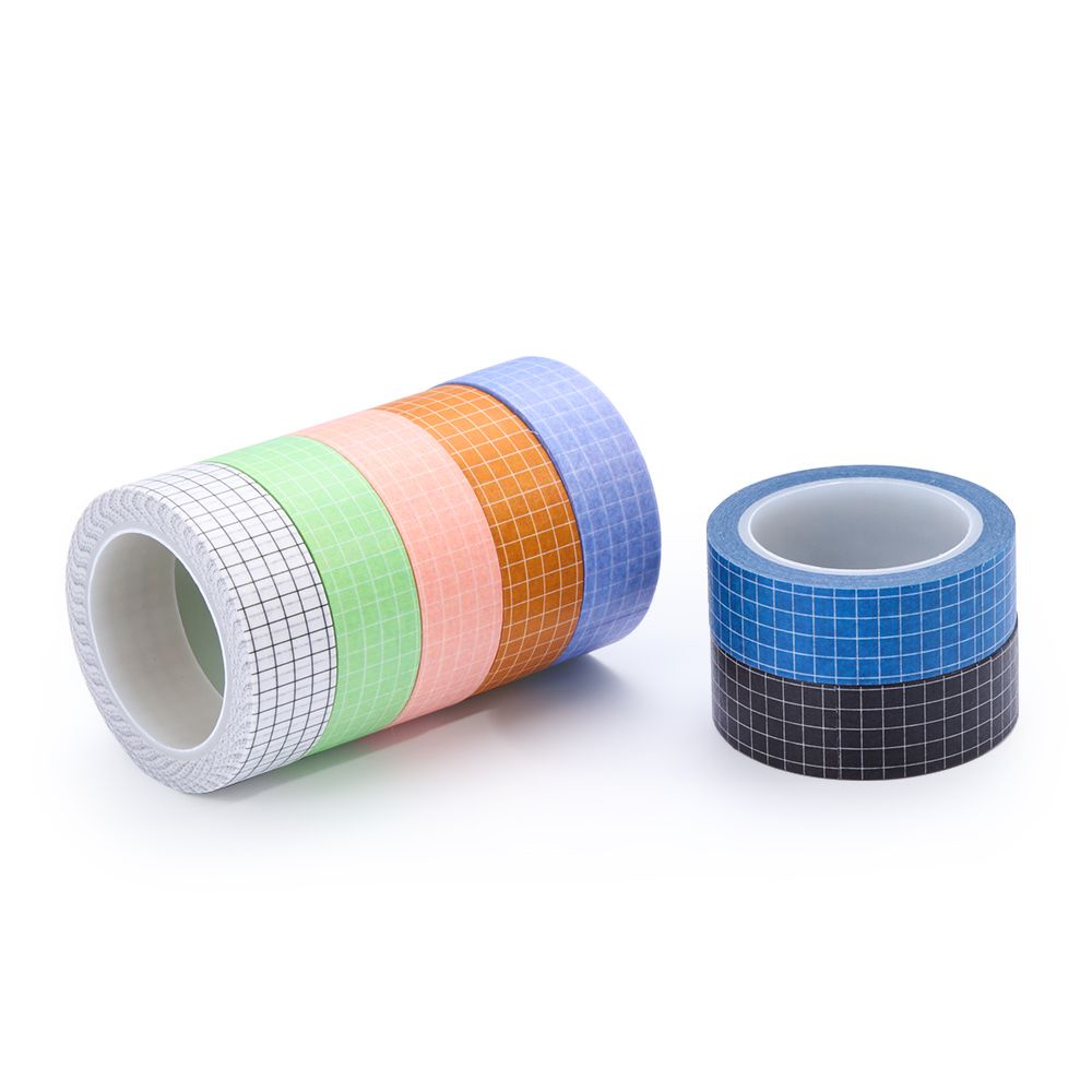Cuộn băng keo washi nhiều màu dài 10m dùng trang trí sổ tay DIY