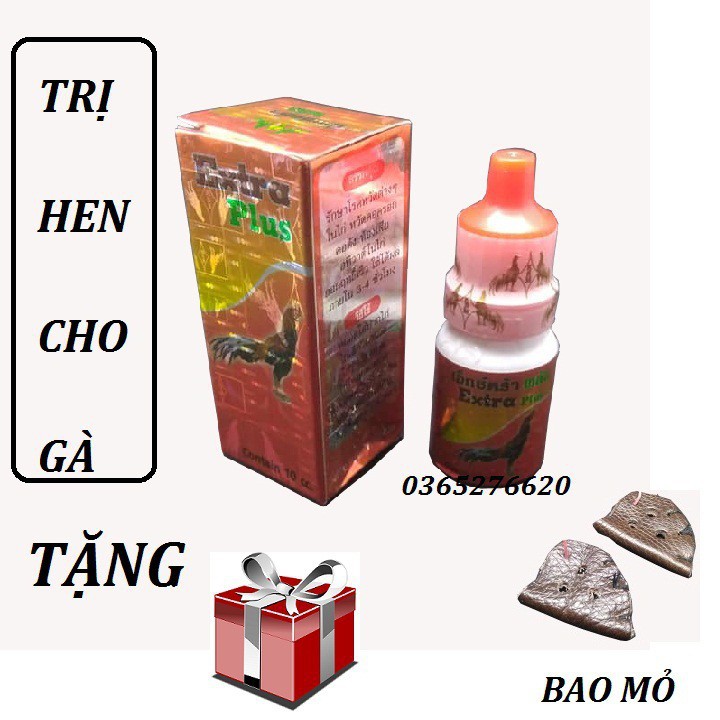 COMBO 4 LỌ CHỮA HEN CHO GÀ-HEN ĐỎ-TẶNG BAO MỎ DA