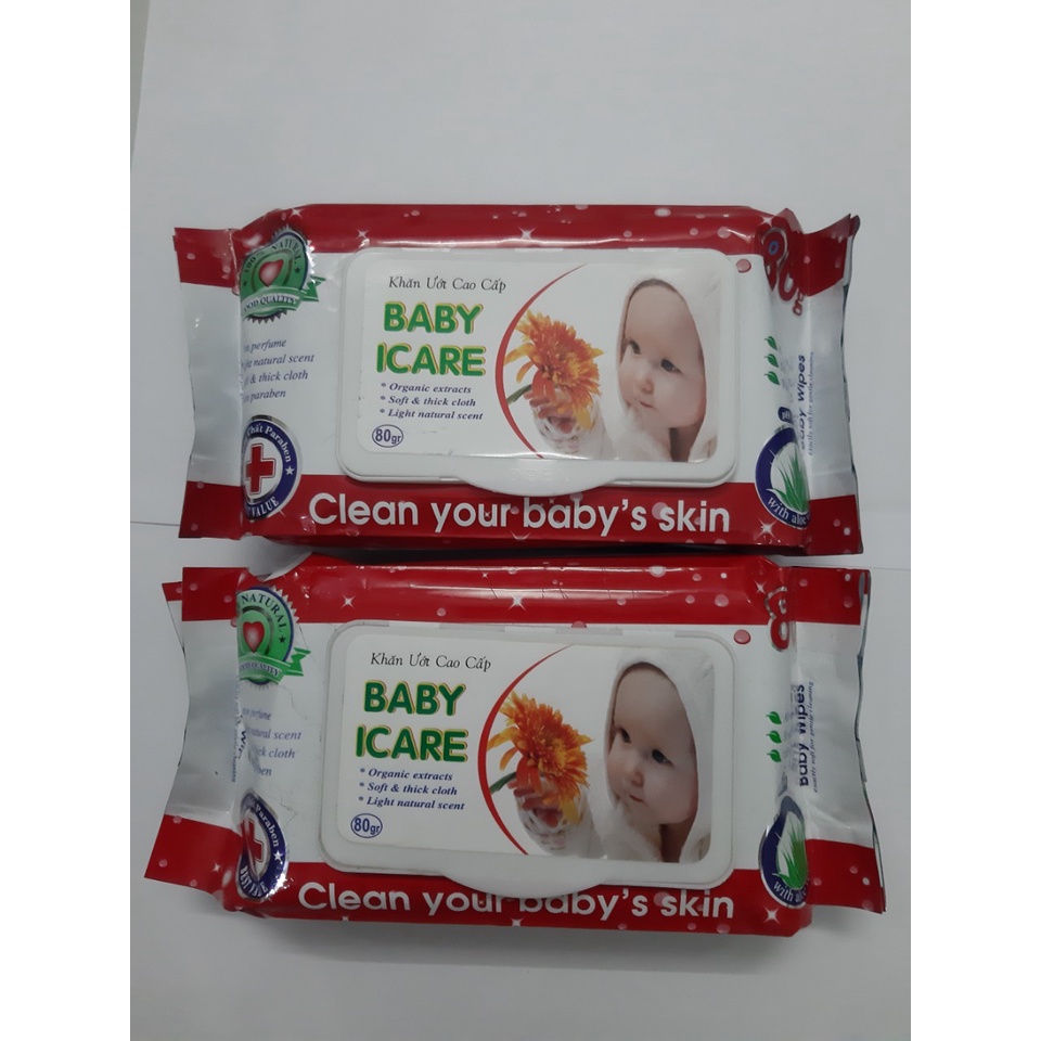 Combo 4 Gói Khăn Ướt BaBy ICare 80 gr CAO CẤP