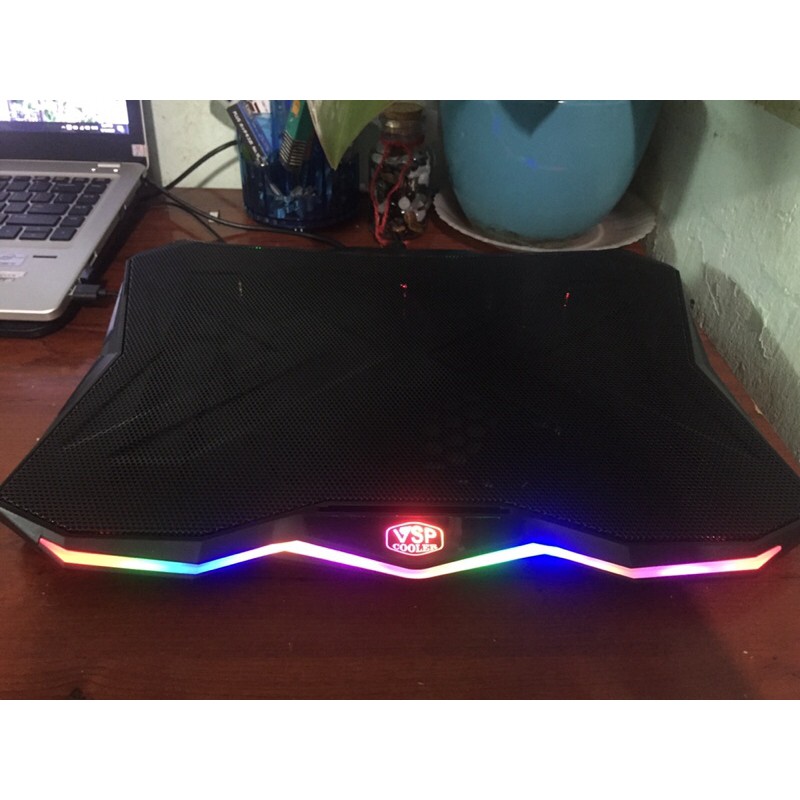 Đế tản nhiệt cho laptop Notebook cooler pad N31 LED RGB - Hàng chính hãng