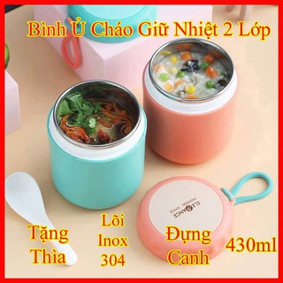 Cốc đựng canh ủ cháo giữ nhiệt 2 lớp Elefran lõi Inox 430ml, Bình ủ cháo giữ nhiệt, Cốc đựng canh