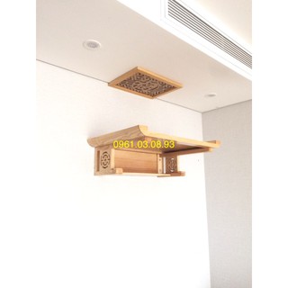 [Hoả Tốc - HN] Combo Bàn Thờ Treo Gỗ Sồi Chân Thọ Cuốn Kích Thước 48x81