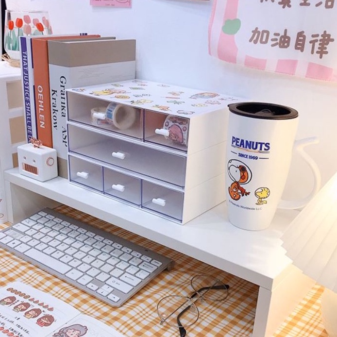 Kệ máy tính để bàn đa chức năng dùng để kê màn hình đặt trên bàn học, để sách vở, decor bàn học kích thước 8*20*50