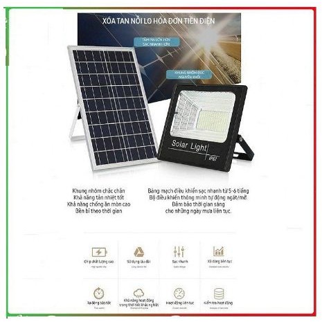 Đèn năng lượng mặt trời Solar Light kèm điều khiển 40W/60W/100W | WebRaoVat - webraovat.net.vn