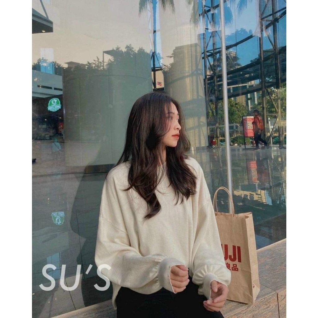 Áo len nữ from rộng, áo len tay bồng chất len dày dặn phom dễ mặc dễ mix đồ diện đi chơi đi du lịch đều xinh hàng loại 1