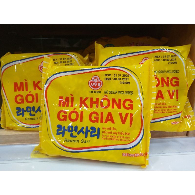 Mì Không Gói Gia Vị (라면사리)