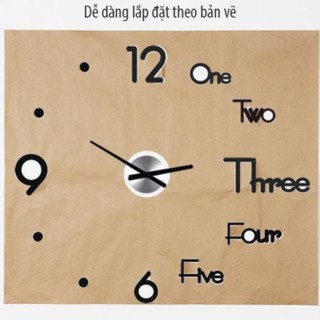 Đồng Hồ Dán Tường chữ số đẹp mắt 3D CoCo