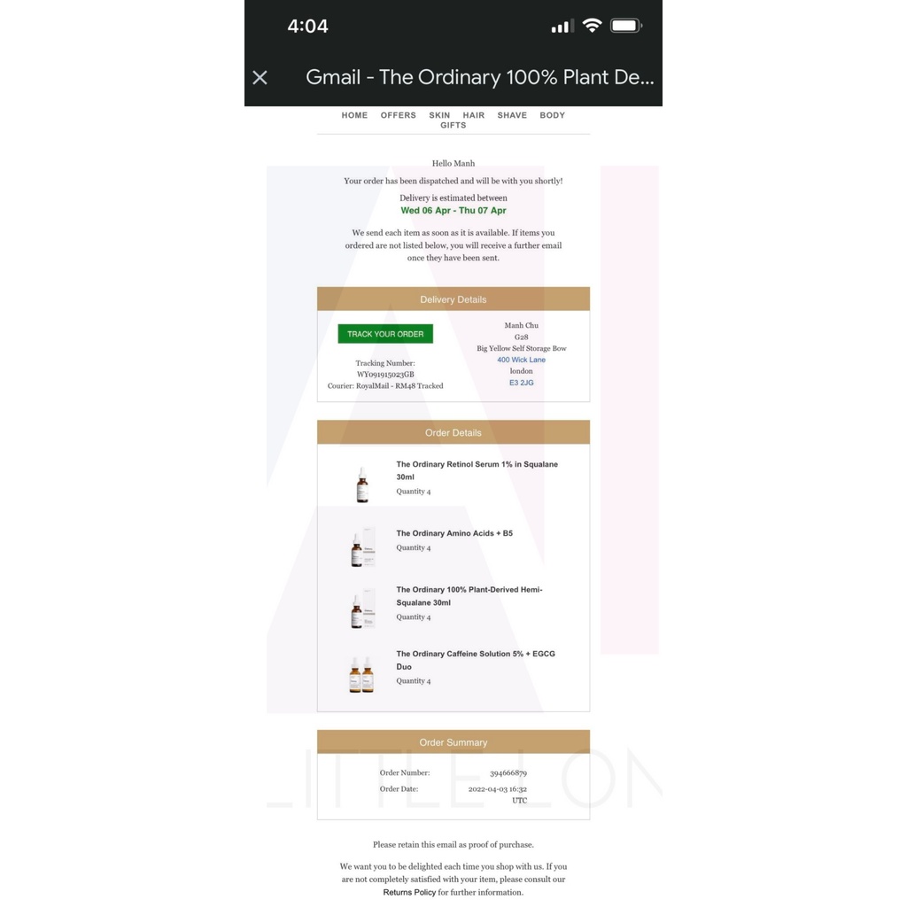 [TOP 1 SHOPEE] Tinh dầu dưỡng ẩm sâu, chống lão hóa The Ordinary 100% Plant-Derived Hemi-Squalane 30ml ( Bill Anh)