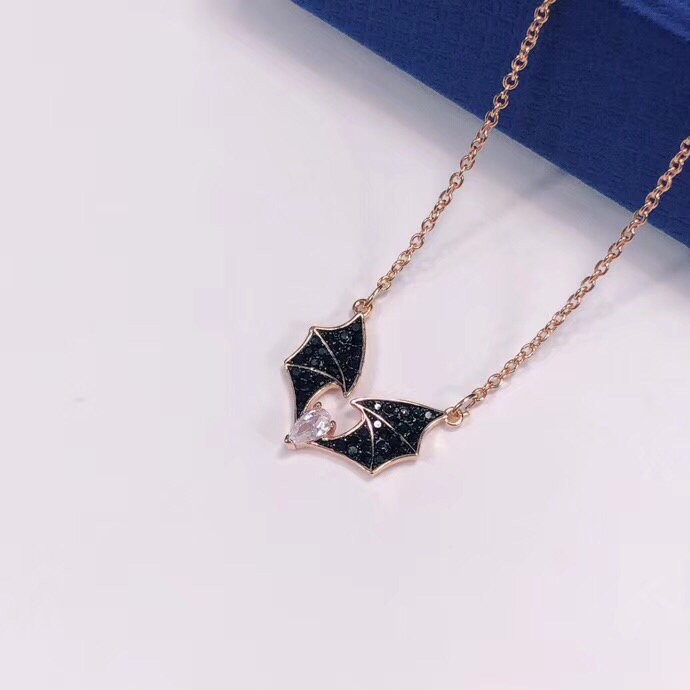 New Swarovski Mystery Batgirl necklace S925 silver fashion jewelry