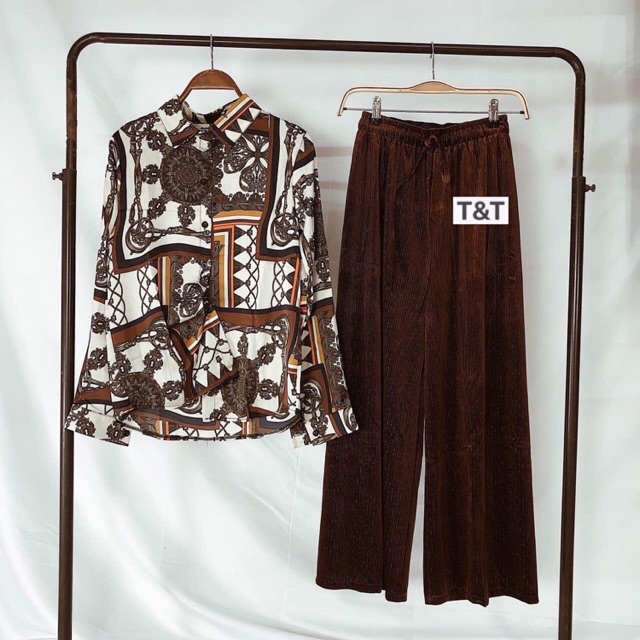 SET ÁO LỤA QUẦN NHUNG