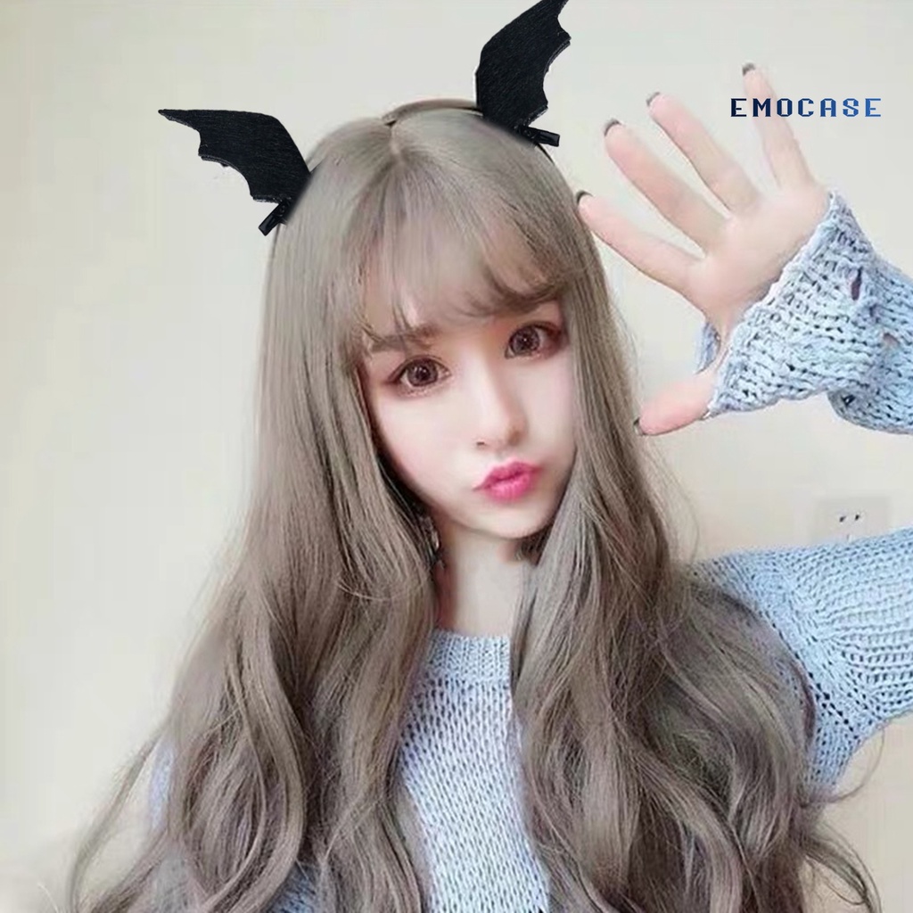 1 Cặp Kẹp Tóc Hình Dơi Đen Bằng Thép Không Gỉ