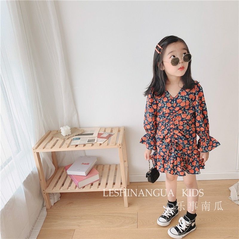 Set 2 Món Áo Khoác Denim Tay Dài + Đầm Dài Thời Trang Cho Bé Gái