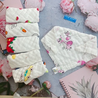 Yếm tam giác xô nhăn 6 lớp cho bé
