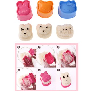Sét 3 khuôn cơm hình thú cute-1623