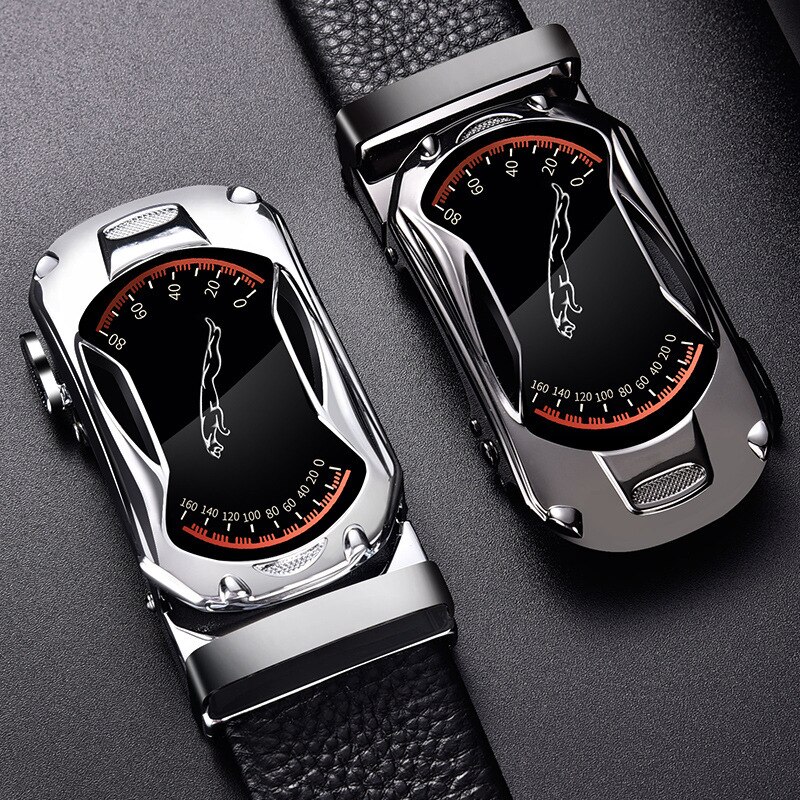 Thắt Lưng Da Thật Khóa Hợp Kim Tự Động Cỡ Lớn 120 130 140 150 160 170 cm 2021 Cho Nam