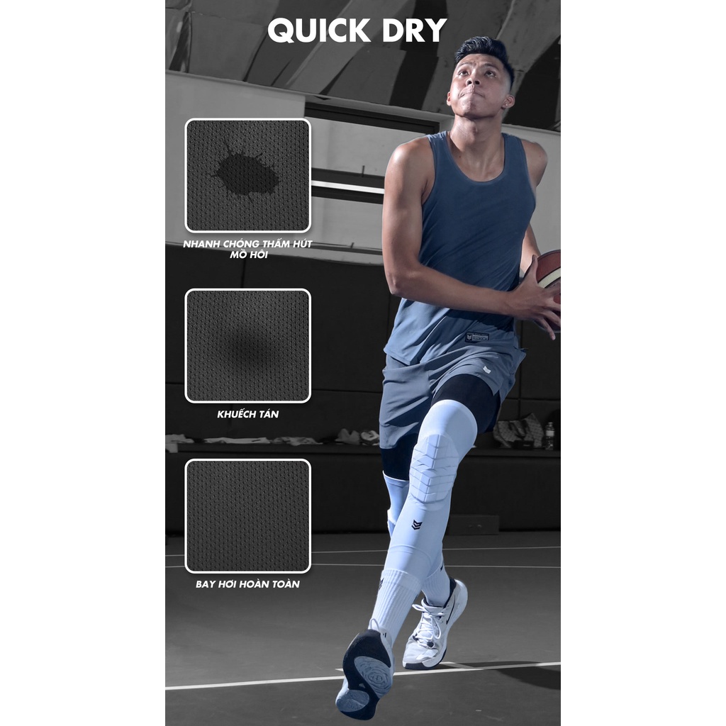 Áo ba lỗ thể thao Redikick Tanktop co giãn thoáng mát chơi Bóng rổ Bóng đá Tập Gym Tennis Bóng chuyền