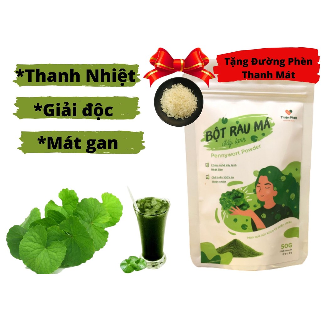 [SALE Giá Tốt] Bột Rau Má 100% Nguyên Chất Sấy Lạnh Thiện Phát, Thanh Nhiệt, Giải Độc Cơ Thể