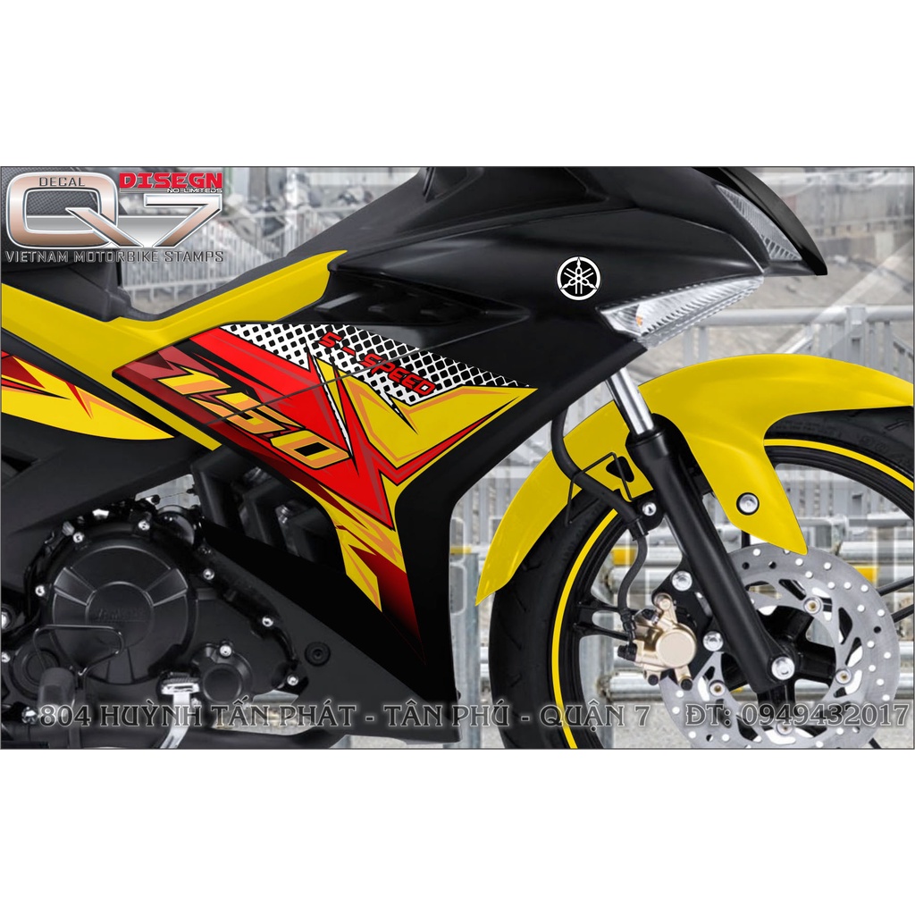 TEM RỜI EXCITER 150 VÀNG ĐEN