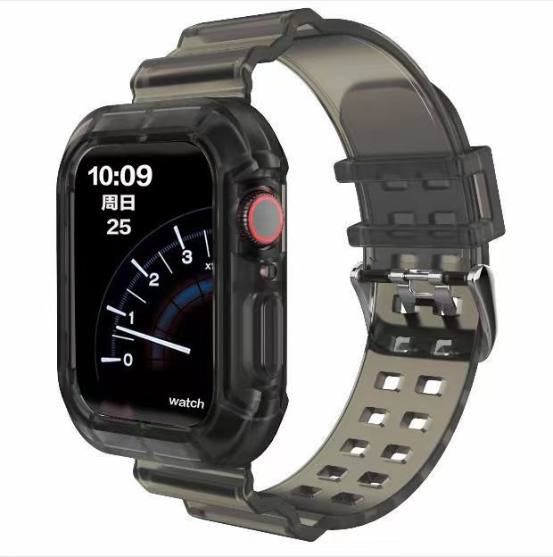 Trong Suốt Dây Đeo Tay Bằng silicone Chống Nước 38mm 42mm 42mm Cho iwatch 7 8 41mm 45mm 6 5 4 3 2 1