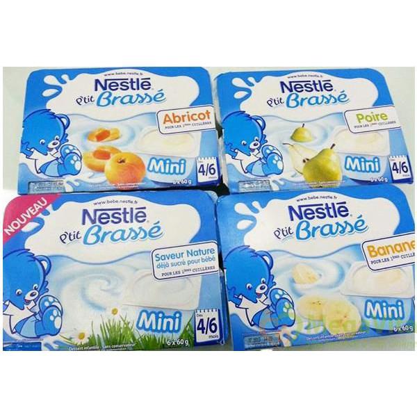 [HÀNG AIR]Nhiều Vị Sữa Chua Nestle Pháp (6Hủ x 60g) Cho Trẻ 4M-6M-10M Date 3/2021