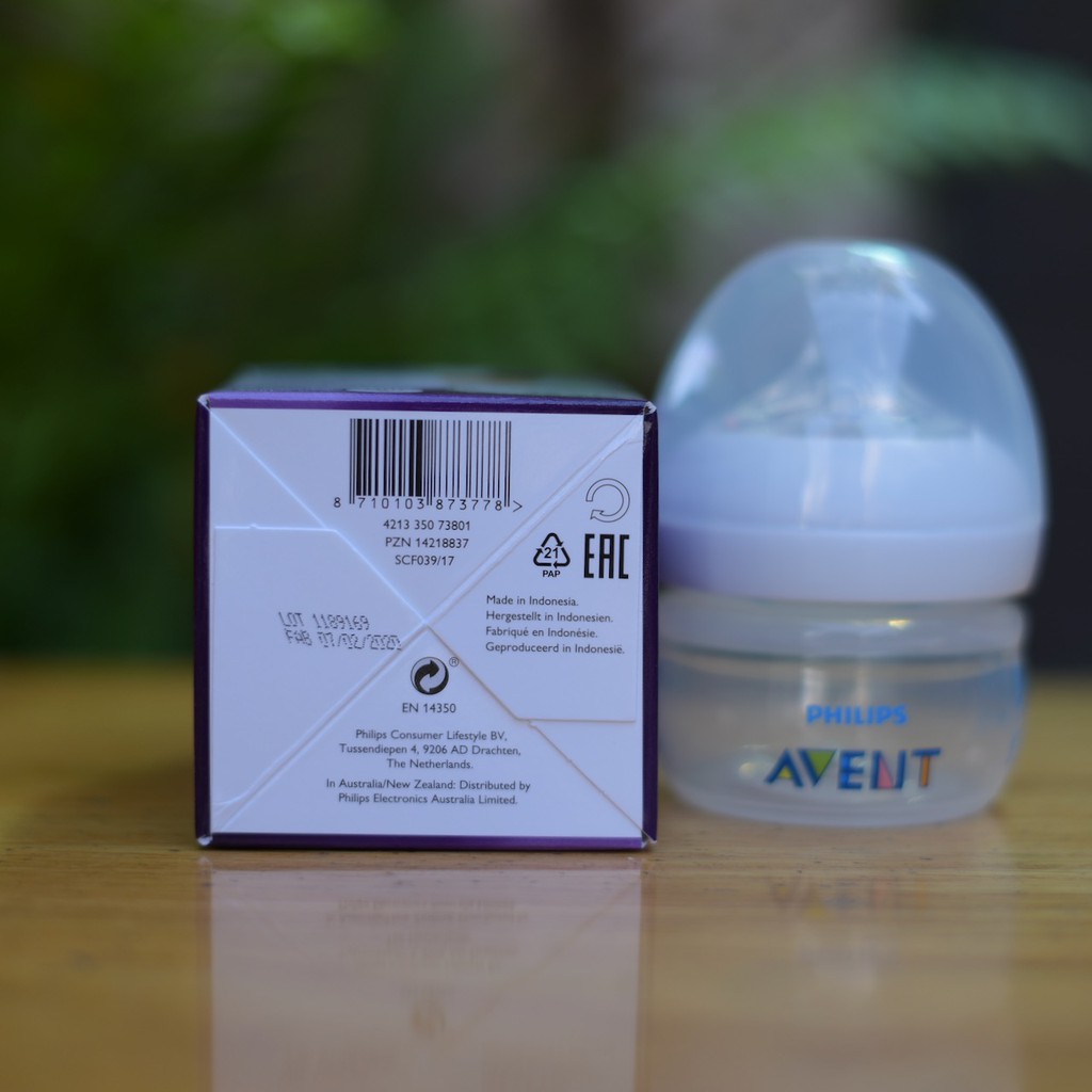 Bình sữa Philips AVENT Natural 60ml - Thiết kể tự nhiên (cổ rộng)
