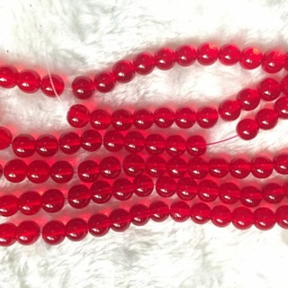 1 xâu chuỗi hạt đá màu đỏ 8mm