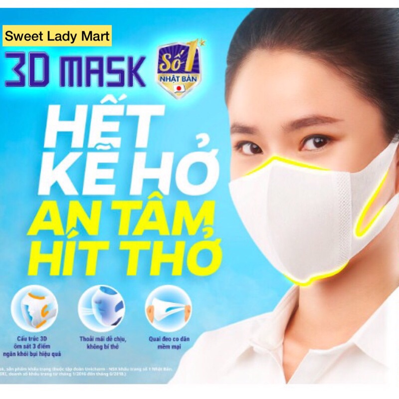 {RẺ NHẤT} 10 Chiếc Khẩu Trang 3D Mask Kháng Khuẩn Chính Hãng Công Ty Cao Cấp