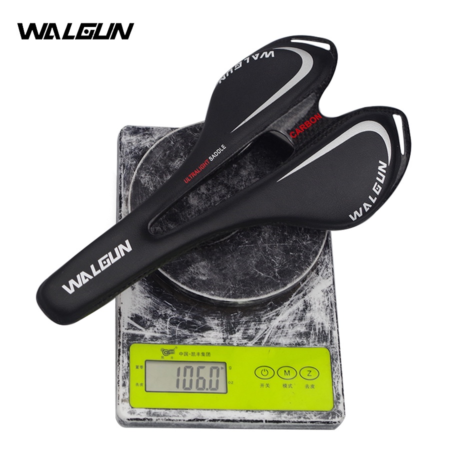 Yên xe đạp leo núi WALGUN sợi carbon mềm mại siêu nhẹ thoáng khí cao cấp