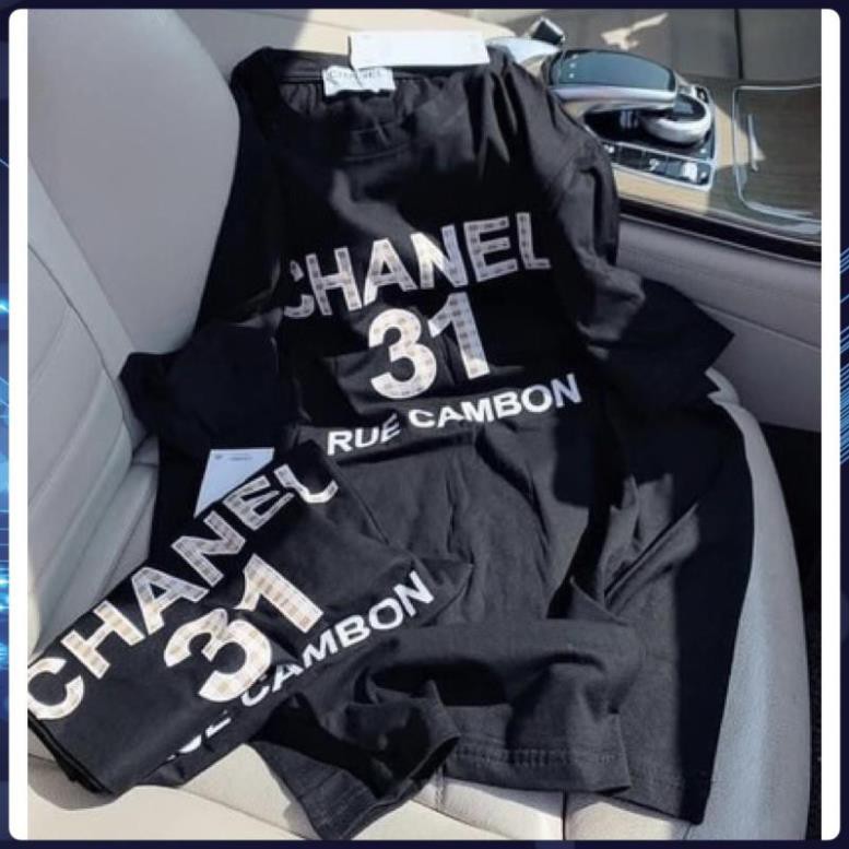 Áo phông nữ, áo phông rộng channel 31 - Hàng cao cấp, chất cotton mịn, mát ảnh thật freesize 1