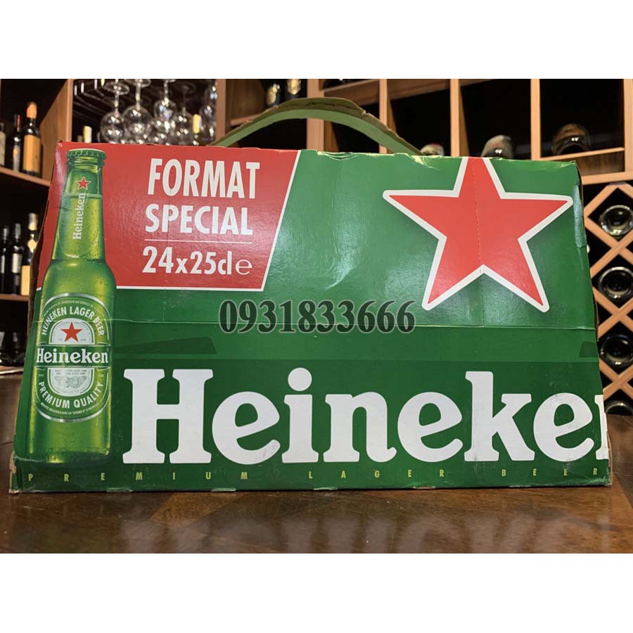 Bia Heineken 5% (Xách) Thùng 20 Chai 250ml Nhập Khẩu Pháp