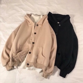 hoodie cài nút