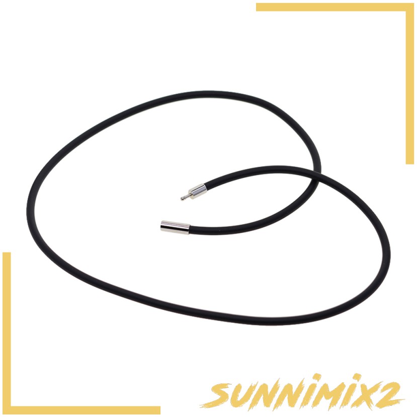 Dây Chuyền Cao Su Màu Đen 45cm Sunnimix2