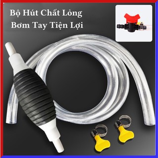 Dụng cụ bơm hút xăng, rượu, chất lỏng kèm 2 đầu xiết