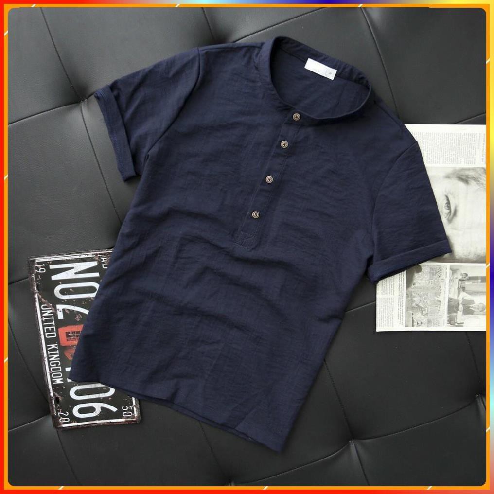 Áo Đũi Nam Cổ Tàu, Áo Đũi Cộc Tay Đẹp, Áo Mặc Đi Chơi Đi Biển Thoáng Mát, Hàng Đũi Thái Loại 1 Manko -AD63 | BigBuy360 - bigbuy360.vn