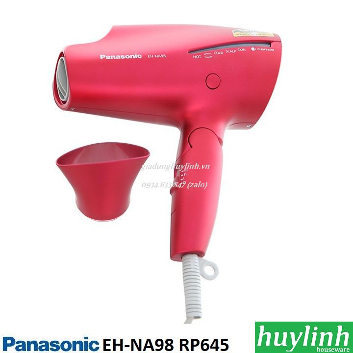 Máy sấy tóc tạo ion, nano Panasonic EH-NA98-RP645 - 1800W - Chính hãng