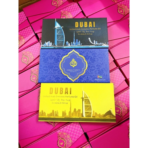 Set 5 Chai Tinh Dầu Nước Hoa Dubai Hương Thơm Quyến Rũ - Ngọt Ngào Dành Cho Cả Nam Và Nữ