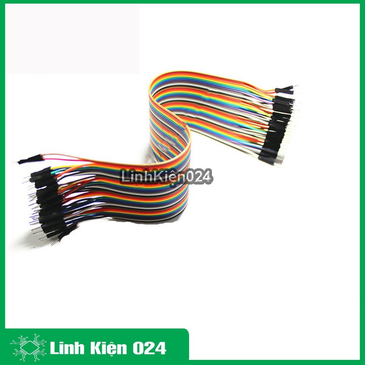 Dây Nối 40P 7 Màu Dài 10Cm ( 2 Đầu Đực Đực )
